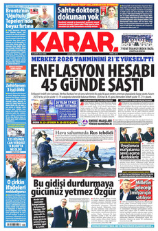 KARAR 13 Şubat 2026 gazete manşeti