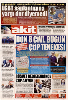 YENİ AKİT 13 Şubat 2026 gazete manşeti