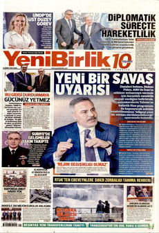 YENİBİRLİK 13 Şubat 2026 gazete manşeti