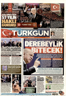 TÜRKGÜN 14 Şubat 2026 gazete manşeti