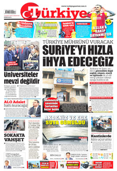 TÜRKİYE GAZETESİ 14 Şubat 2026 gazete manşeti