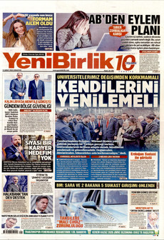YENİBİRLİK 14 Şubat 2026 gazete manşeti
