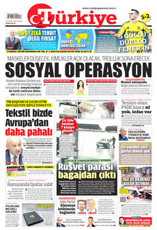 TÜRKİYE GAZETESİ 15 Şubat 2026 gazete manşeti