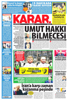 KARAR 15 Şubat 2026 gazete manşeti