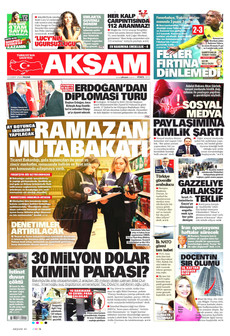 AKŞAM 15 Şubat 2026 gazete manşeti