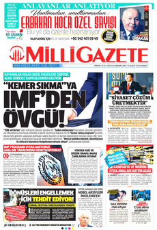 MİLLİ GAZETE 15 Şubat 2026 gazete manşeti
