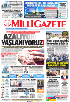 MİLLİ GAZETE 16 Şubat 2026 gazete manşeti