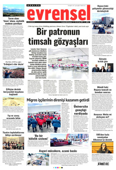 EVRENSEL 16 Şubat 2026 gazete manşeti