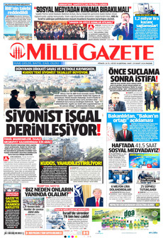 MİLLİ GAZETE 29 Mart 2026 gazete manşeti