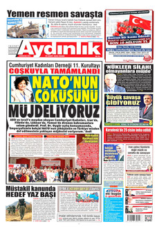 AYDINLIK GAZETESİ 29 Mart 2026 gazete manşeti