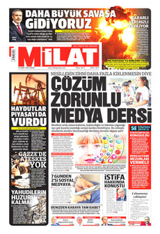 MİLAT 29 Mart 2026 gazete manşeti