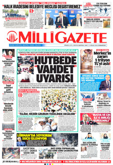 MİLLİ GAZETE 11 Nisan 2026 gazete manşeti
