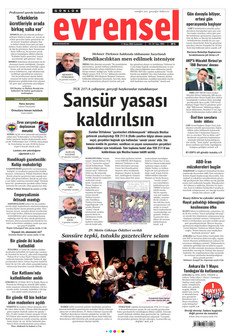 EVRENSEL 11 Nisan 2026 gazete manşeti