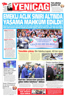 YENİÇAĞ 11 Nisan 2026 gazete manşeti
