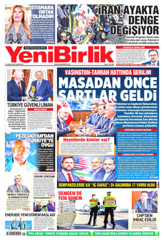 YENİBİRLİK 11 Nisan 2026 gazete manşeti