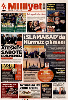 MİLLİYET 12 Nisan 2026 gazete manşeti
