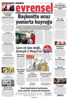 EVRENSEL 12 Nisan 2026 gazete manşeti