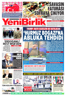 YENİBİRLİK 13 Nisan 2026 gazete manşeti