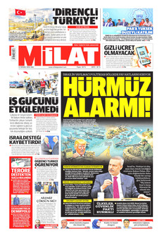 MİLAT 14 Nisan 2026 gazete manşeti
