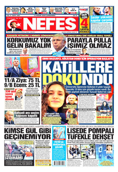 NEFES 15 Nisan 2026 gazete manşeti