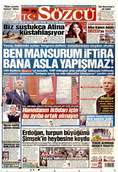 SÖZCÜ 15 Nisan 2026 gazete manşeti
