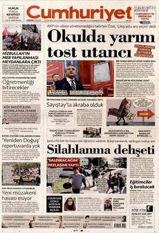 CUMHURİYET 15 Nisan 2026 gazete manşeti