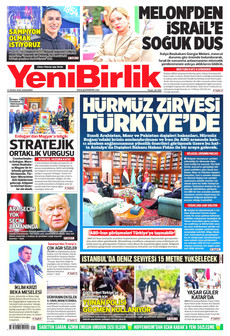 YENİBİRLİK 15 Nisan 2026 gazete manşeti