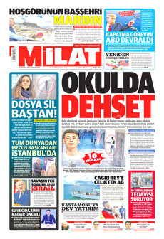 MİLAT 15 Nisan 2026 gazete manşeti