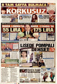 KORKUSUZ 15 Nisan 2026 gazete manşeti