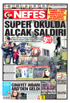 NEFES 16 Nisan 2026 gazete manşeti
