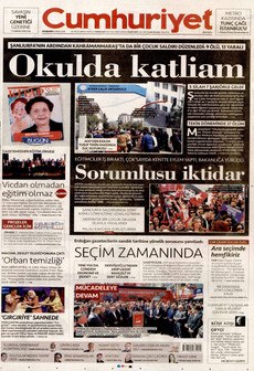 CUMHURİYET 16 Nisan 2026 gazete manşeti