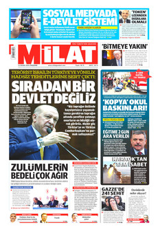 MİLAT 16 Nisan 2026 gazete manşeti