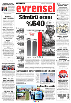 EVRENSEL 19 Nisan 2026 gazete manşeti