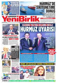 YENİBİRLİK 19 Nisan 2026 gazete manşeti