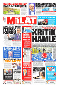MİLAT 20 Nisan 2026 gazete manşeti