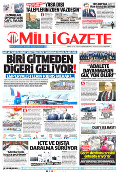 MİLLİ GAZETE 29 Nisan 2026 gazete manşeti