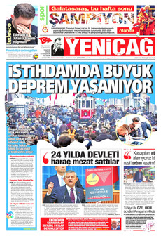 YENİÇAĞ 29 Nisan 2026 gazete manşeti