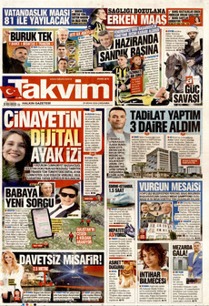 TAKVİM 29 Nisan 2026 gazete manşeti