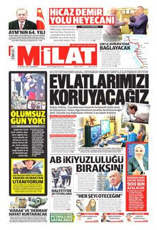 MİLAT 29 Nisan 2026 gazete manşeti