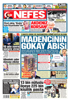 NEFES 1 Mayıs 2026 gazete manşeti