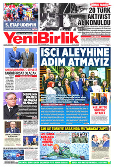 YENİBİRLİK 1 Mayıs 2026 gazete manşeti