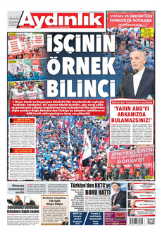 AYDINLIK GAZETESİ 2 Mayıs 2026 gazete manşeti