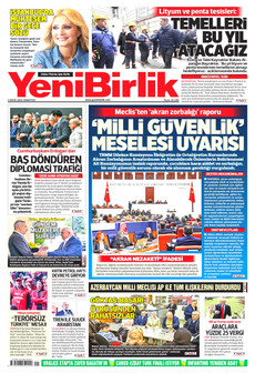 YENİBİRLİK 2 Mayıs 2026 gazete manşeti