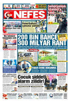 NEFES 3 Mayıs 2026 gazete manşeti
