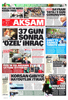 AKŞAM 4 Mayıs 2026 gazete manşeti