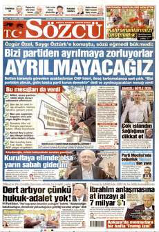 SÖZCÜ 28 Mayıs 2026 gazete manşeti