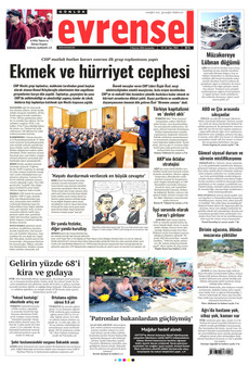 EVRENSEL 3 Haziran 2026 gazete manşeti