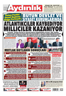 AYDINLIK GAZETESİ 10 Haziran 2026 gazete manşeti
