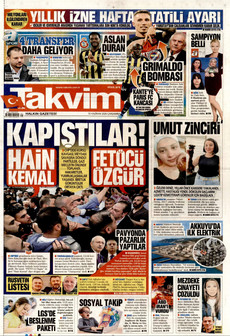 TAKVİM 10 Haziran 2026 gazete manşeti