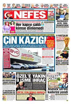 NEFES 11 Haziran 2026 gazete manşeti